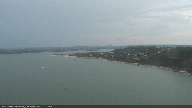Lake Travis webcam, July 23, 2017 4:45 PM CT