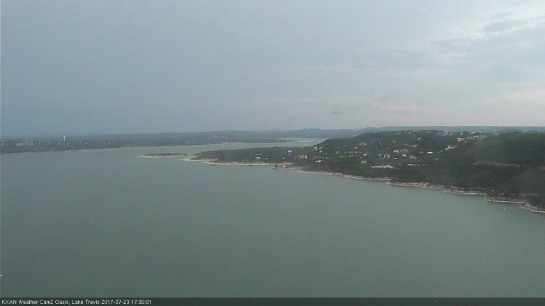 Lake Travis webcam, July 23, 2017 4:55 PM CT