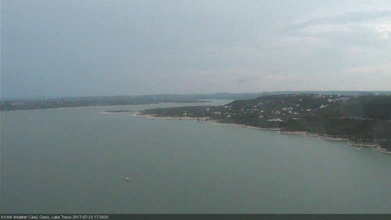 Lake Travis webcam, July 23, 2017 5:00 PM CT
