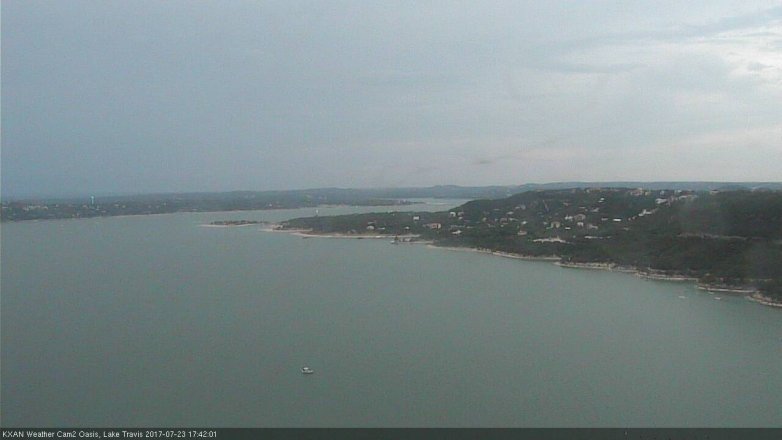 Lake Travis webcam, July 23, 2017 5:10 PM CT