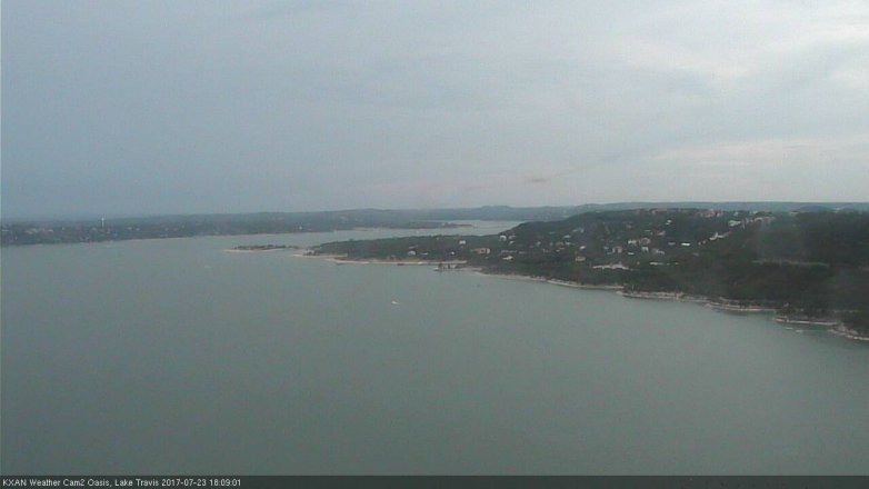 Lake Travis webcam, July 23, 2017 5:15 PM CT
