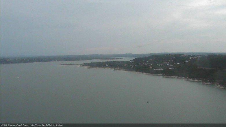 Lake Travis webcam, July 23, 2017 5:45 PM CT