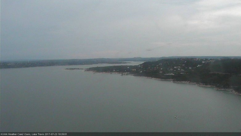 Lake Travis webcam, July 23, 2017 5:50 PM CT