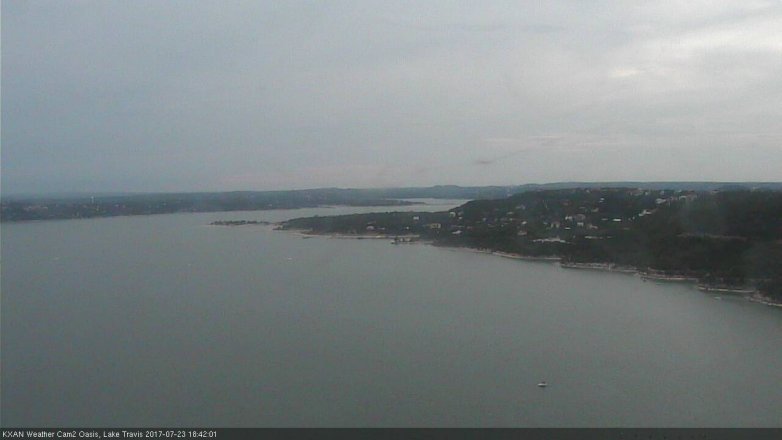 Lake Travis webcam, July 23, 2017 5:55 PM CT