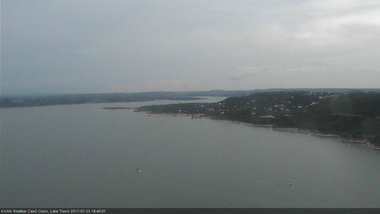 Lake Travis webcam, July 23, 2017 6:00 PM CT