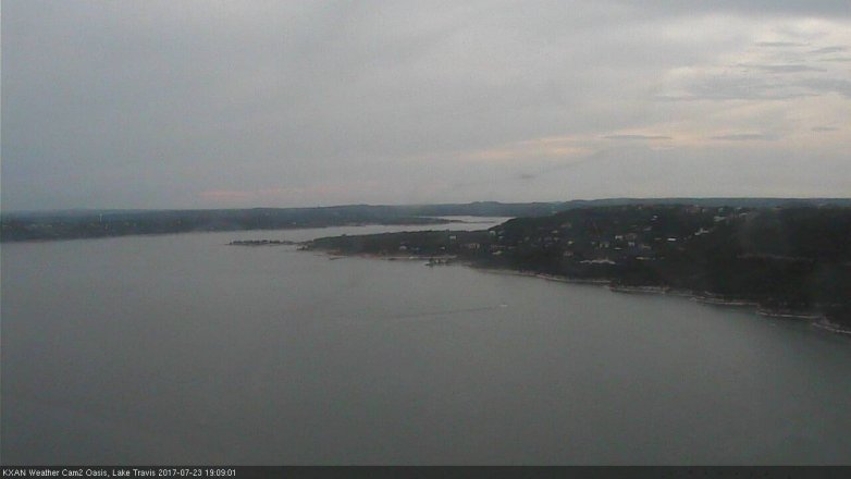 Lake Travis webcam, July 23, 2017 6:35 PM CT