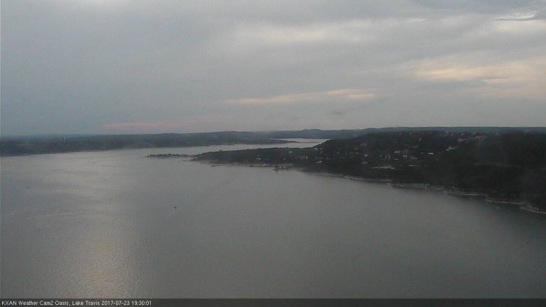 Lake Travis webcam, July 23, 2017 6:50 PM CT
