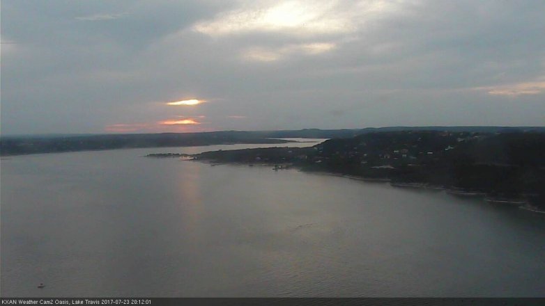 Lake Travis webcam, July 23, 2017 7:20 PM CT