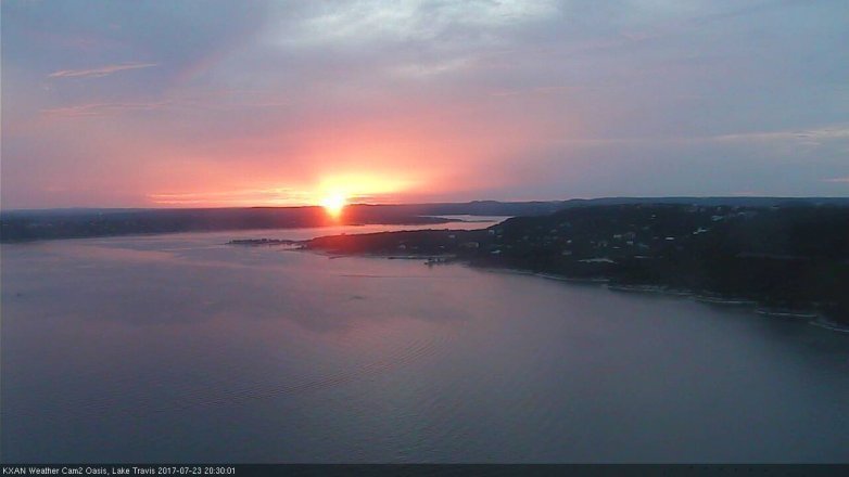 Lake Travis webcam, July 23, 2017 7:40 PM CT