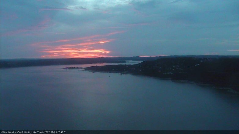 Lake Travis webcam, July 23, 2017 7:55 PM CT