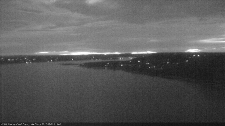 Lake Travis webcam, July 23, 2017 8:30 PM CT