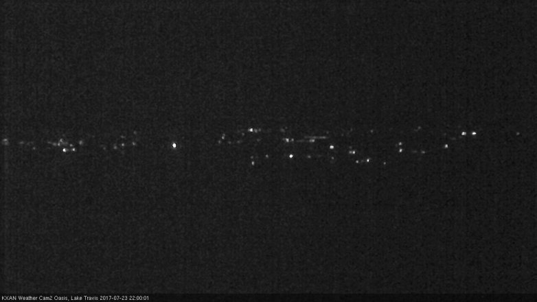 Lake Travis webcam, July 23, 2017 9:15 PM CT