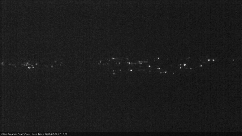 Lake Travis webcam, July 23, 2017 9:25 PM CT