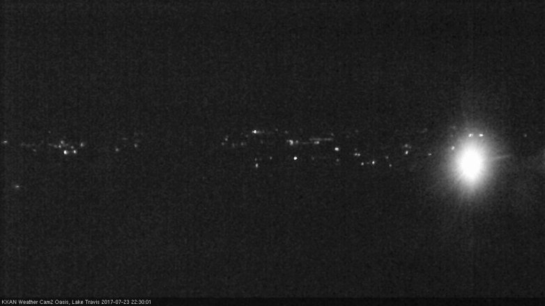 Lake Travis webcam, July 23, 2017 9:35 PM CT