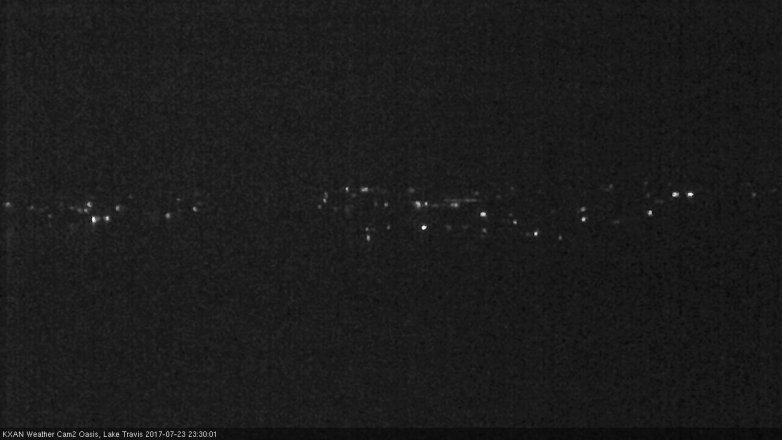 Lake Travis webcam, July 23, 2017 10:50 PM CT