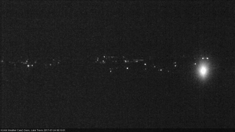 Lake Travis webcam, July 23, 2017 11:40 PM CT