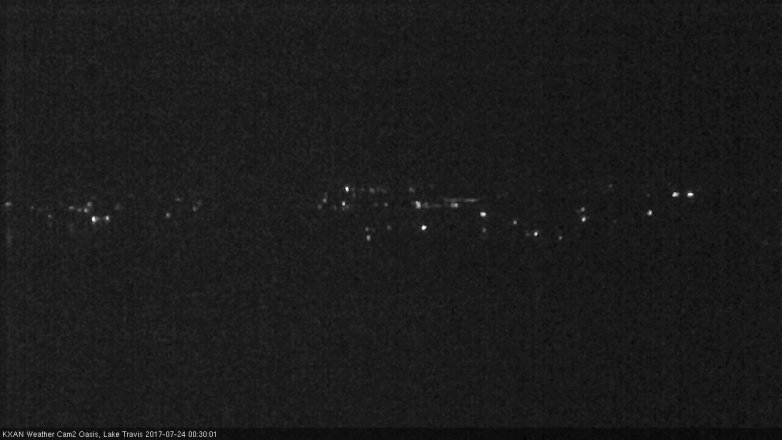 Lake Travis webcam, July 23, 2017 11:45 PM CT