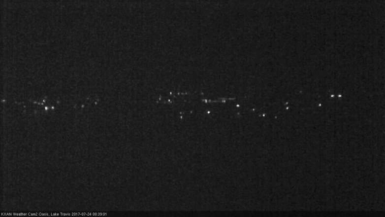 Lake Travis webcam, July 23, 2017 11:50 PM CT