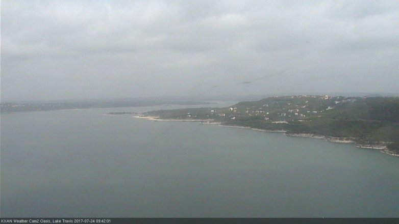 Lake Travis webcam, July 24, 2017 9:00 AM CT