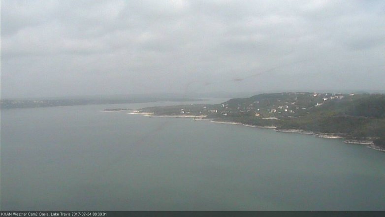 Lake Travis webcam, July 24, 2017 9:05 AM CT