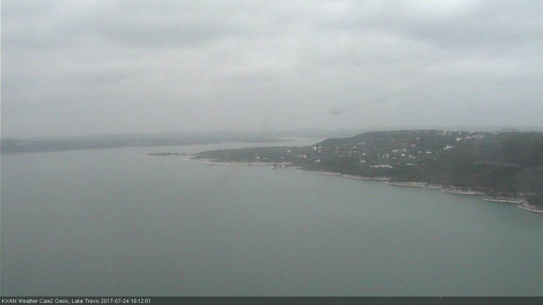 Lake Travis webcam, July 24, 2017 9:20 AM CT