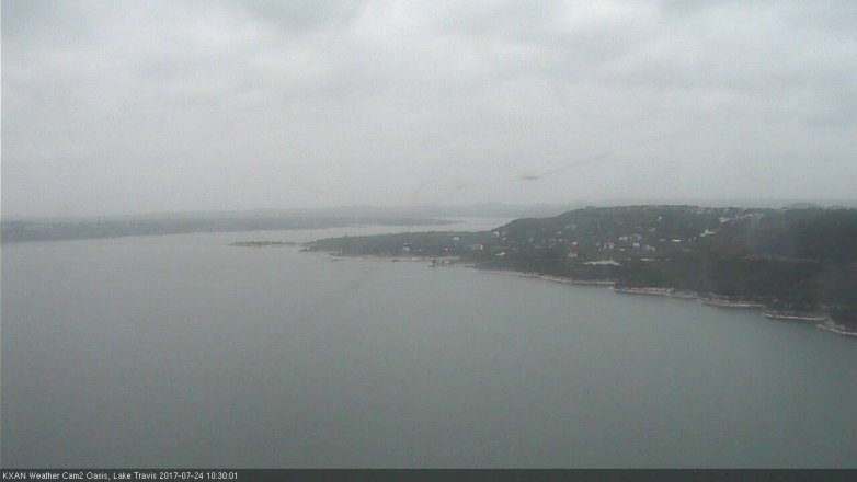 Lake Travis webcam, July 24, 2017 9:50 AM CT