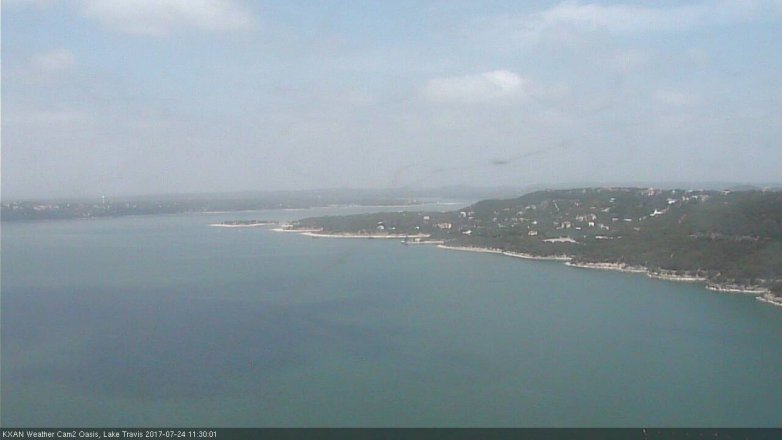 Lake Travis webcam, July 24, 2017 10:40 AM CT