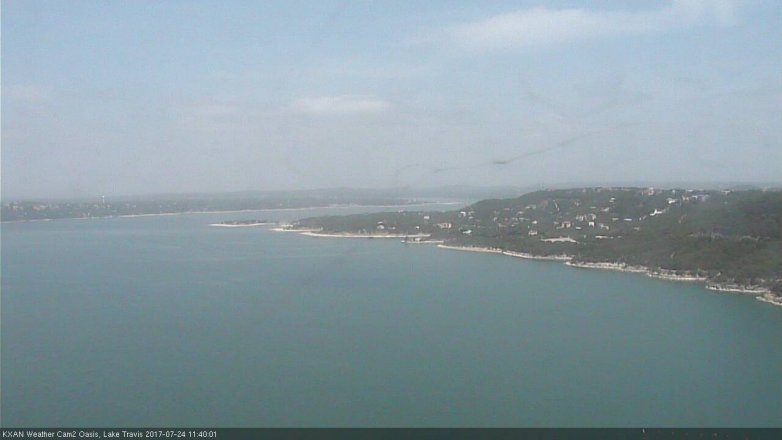 Lake Travis webcam, July 24, 2017 11:10 AM CT