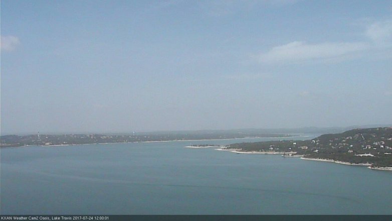 Lake Travis webcam, July 24, 2017 11:15 AM CT