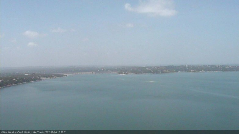 Lake Travis webcam, July 24, 2017 11:30 AM CT