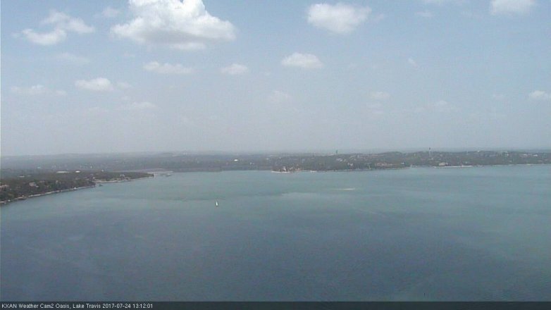 Lake Travis webcam, July 24, 2017 12:15 PM CT