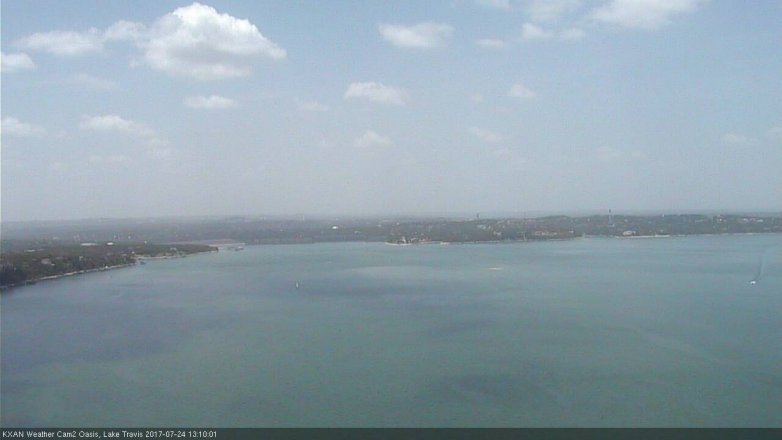 Lake Travis webcam, July 24, 2017 12:40 PM CT