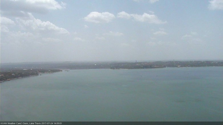 Lake Travis webcam, July 24, 2017 1:25 PM CT