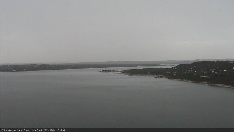 Lake Travis webcam, July 24, 2017 4:15 PM CT