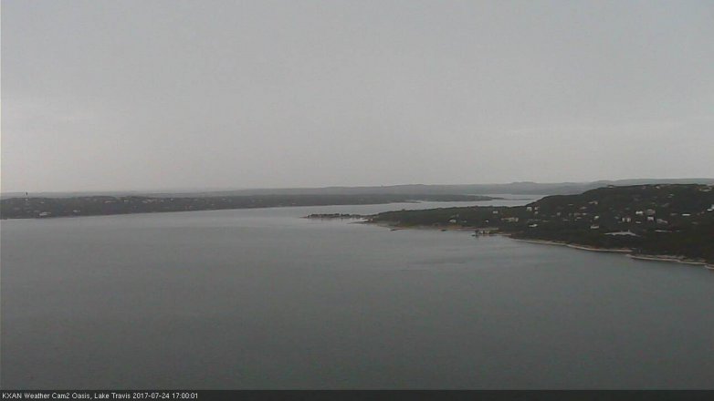Lake Travis webcam, July 24, 2017 4:25 PM CT
