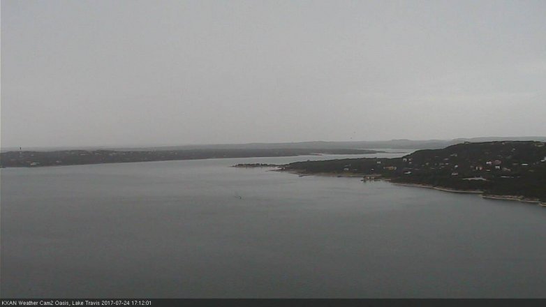 Lake Travis webcam, July 24, 2017 4:40 PM CT