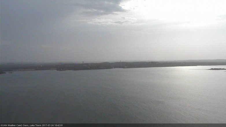 Lake Travis webcam, July 24, 2017 5:55 PM CT