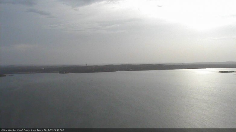 Lake Travis webcam, July 24, 2017 6:05 PM CT