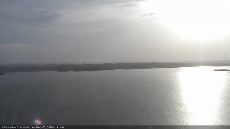Lake Travis webcam, July 24, 2017 6:15 PM CT