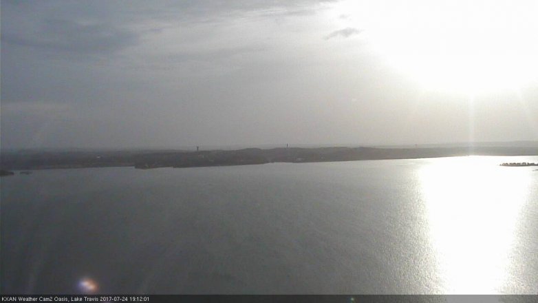 Lake Travis webcam, July 24, 2017 6:25 PM CT