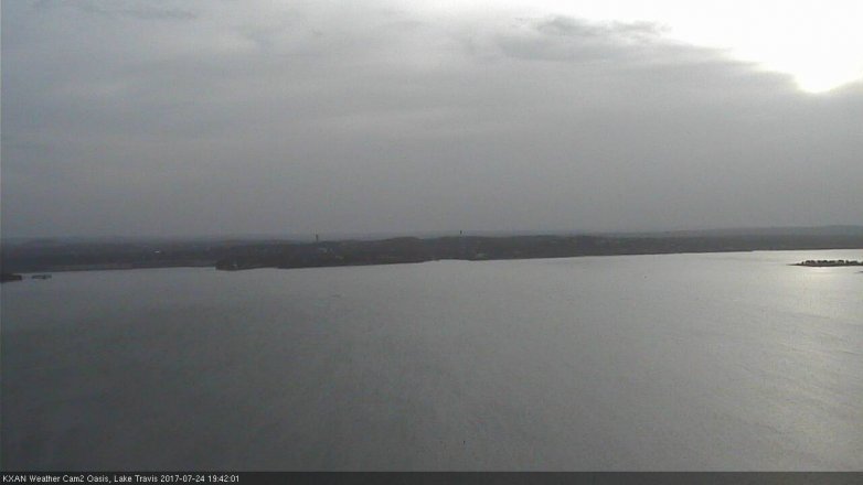 Lake Travis webcam, July 24, 2017 6:55 PM CT