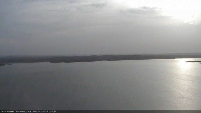 Lake Travis webcam, July 24, 2017 7:00 PM CT
