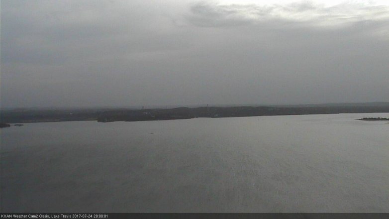 Lake Travis webcam, July 24, 2017 7:05 PM CT