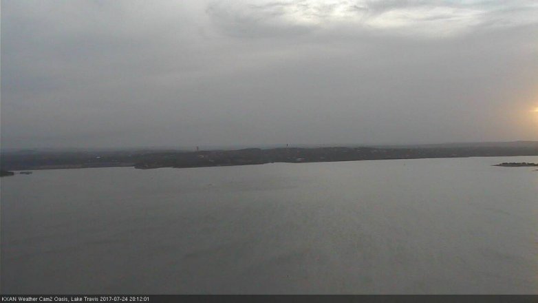 Lake Travis webcam, July 24, 2017 7:15 PM CT