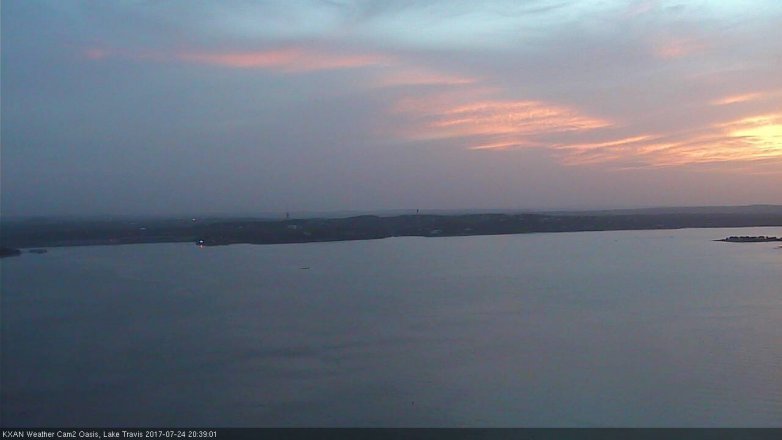 Lake Travis webcam, July 24, 2017 7:50 PM CT