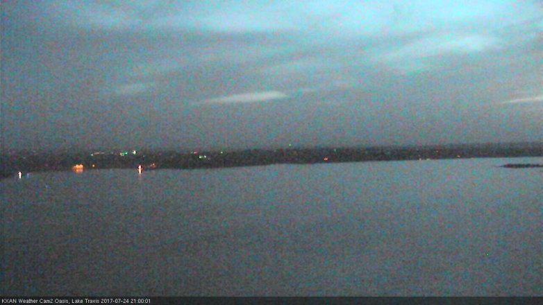 Lake Travis webcam, July 24, 2017 8:10 PM CT