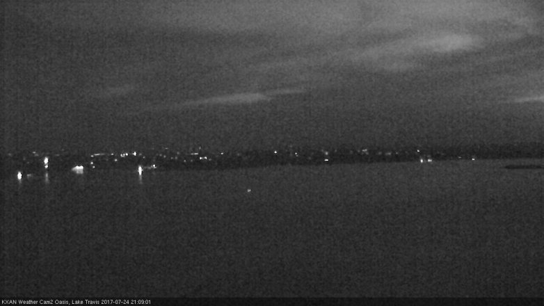 Lake Travis webcam, July 24, 2017 8:30 PM CT