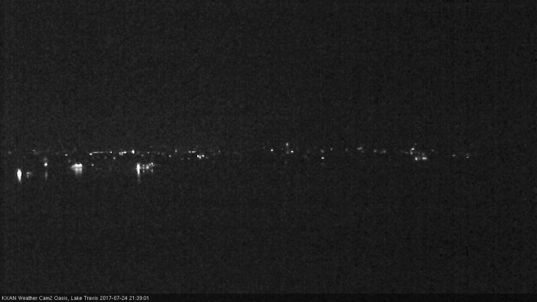 Lake Travis webcam, July 24, 2017 8:55 PM CT