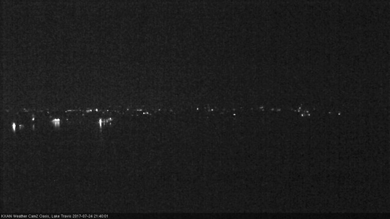 Lake Travis webcam, July 24, 2017 9:05 PM CT