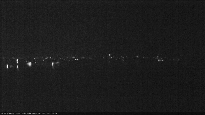 Lake Travis webcam, July 24, 2017 9:15 PM CT